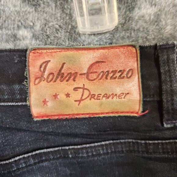 John Enzzo Men Jeans Luxury Designer Europe Size 38x32 Dark Wash Blue Denim - Picture 9 of 13